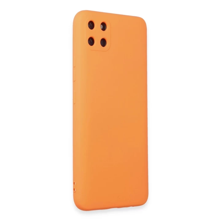 Realme C11 Kılıf Nano içi Kadife Silikon - Turuncu