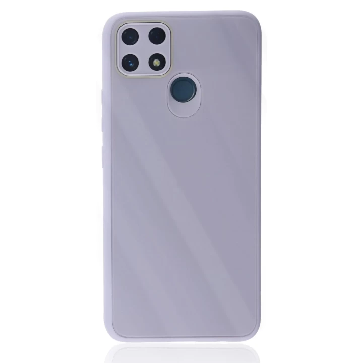 Realme C25 Kılıf Glass Kapak - Lila