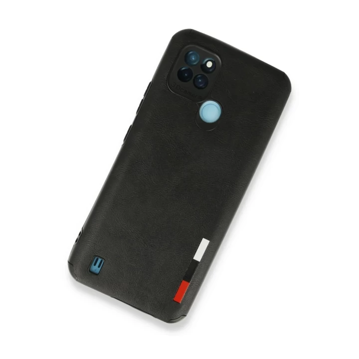 Realme C25Y Kılıf Loop Deri Silikon - Siyah
