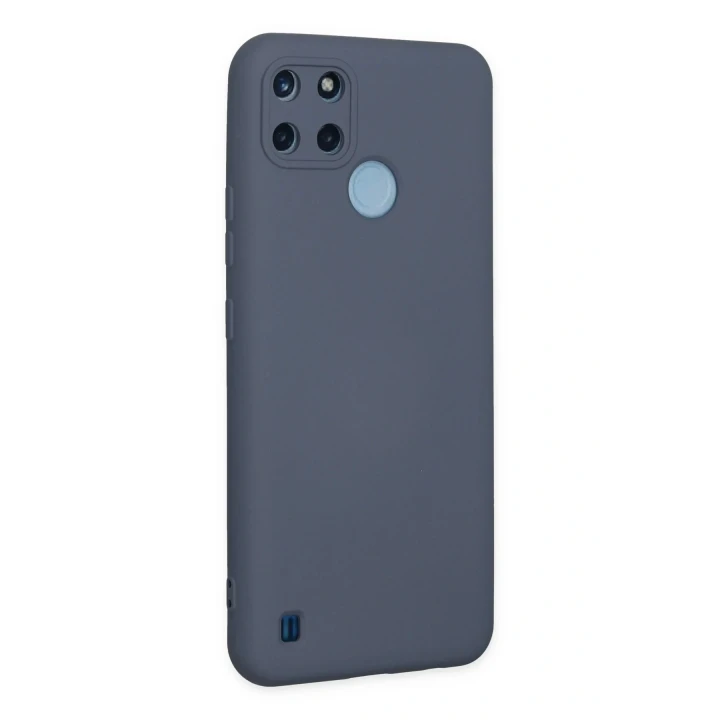 Realme C25Y Kılıf Nano içi Kadife Silikon - Gri