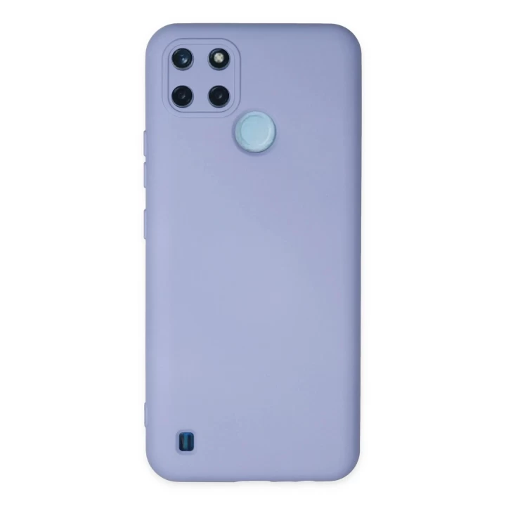 Realme C25Y Kılıf Nano içi Kadife Silikon - Lila