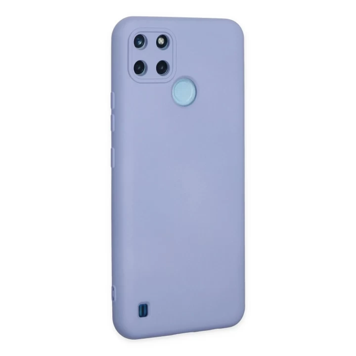 Realme C25Y Kılıf Nano içi Kadife Silikon - Lila