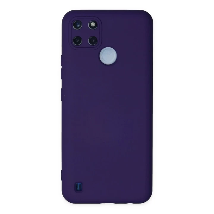 Realme C25Y Kılıf Nano içi Kadife Silikon - Mor