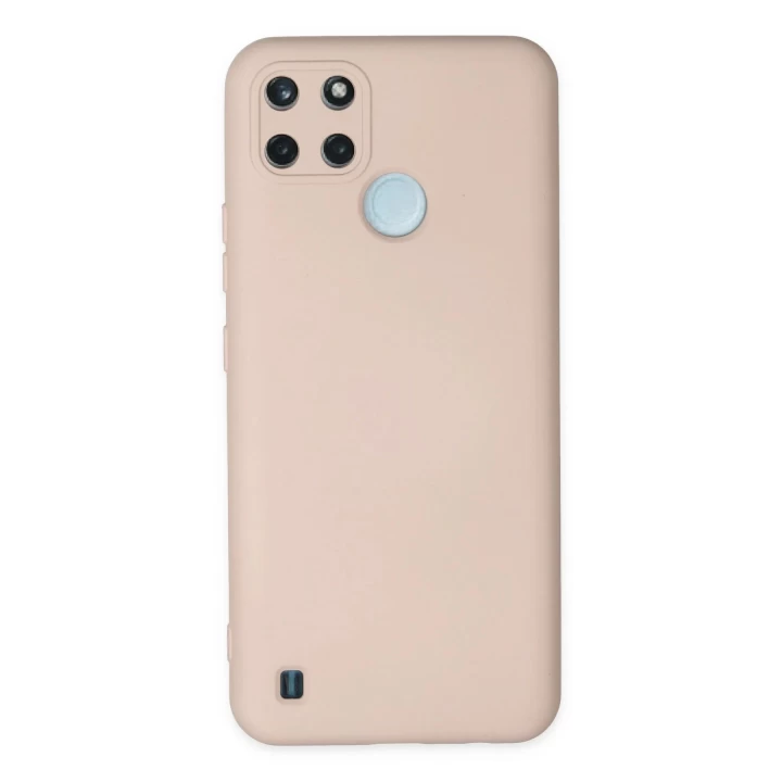 Realme C25Y Kılıf Nano içi Kadife Silikon - Pudra