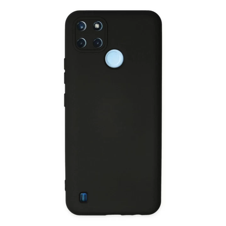 Realme C25Y Kılıf Nano içi Kadife Silikon - Siyah