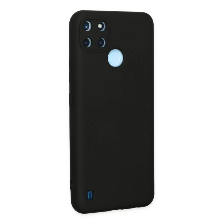 Realme C25Y Kılıf Nano içi Kadife Silikon - Siyah