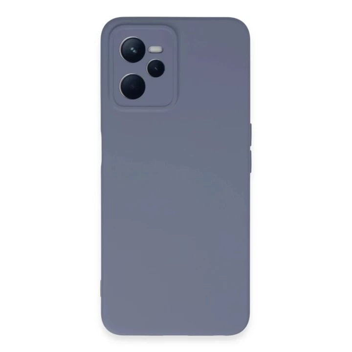 Realme C35 Kılıf Nano içi Kadife Silikon - Gri