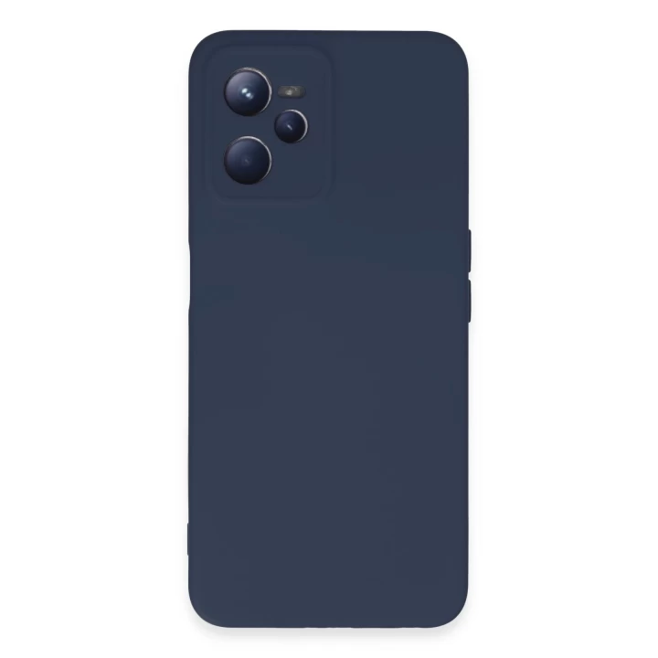 Realme C35 Kılıf Nano içi Kadife Silikon - Lacivert
