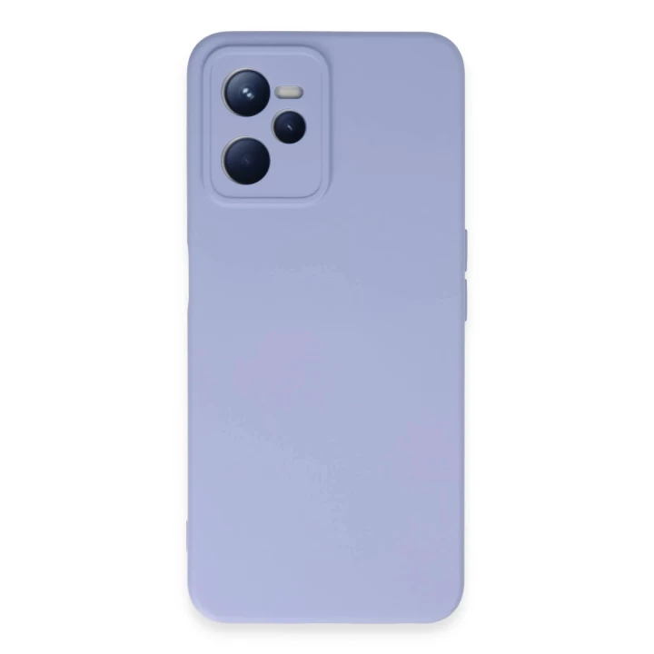 Realme C35 Kılıf Nano içi Kadife Silikon - Lila