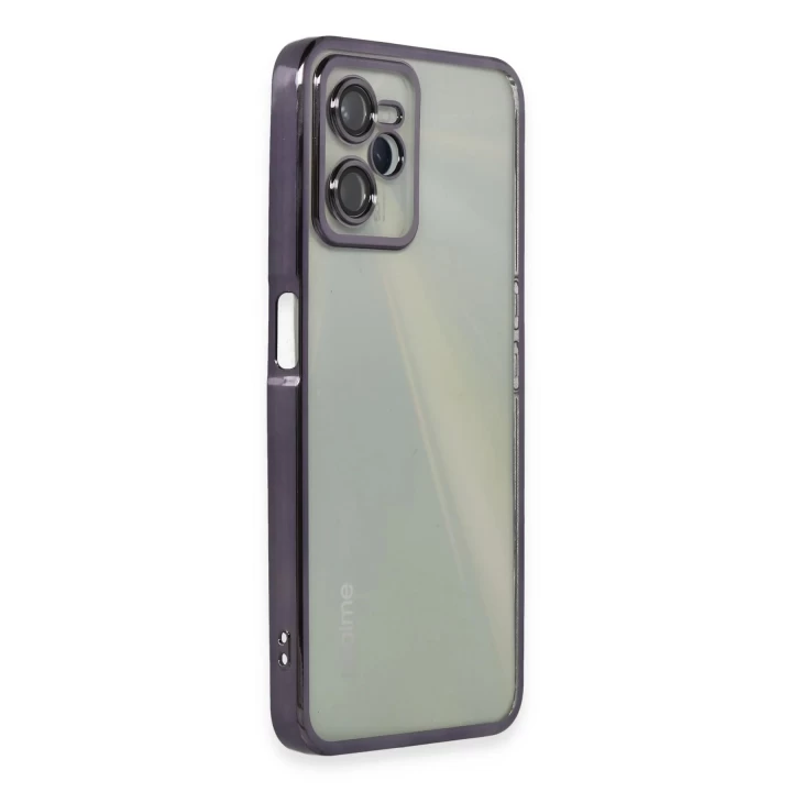 Realme C35 Kılıf Razer Lensli Silikon - Mor
