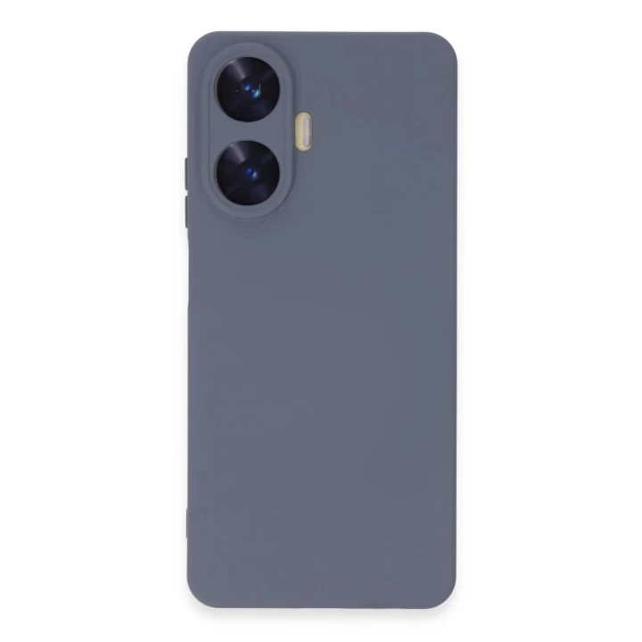 Realme C55 Kılıf Nano içi Kadife Silikon - Gri