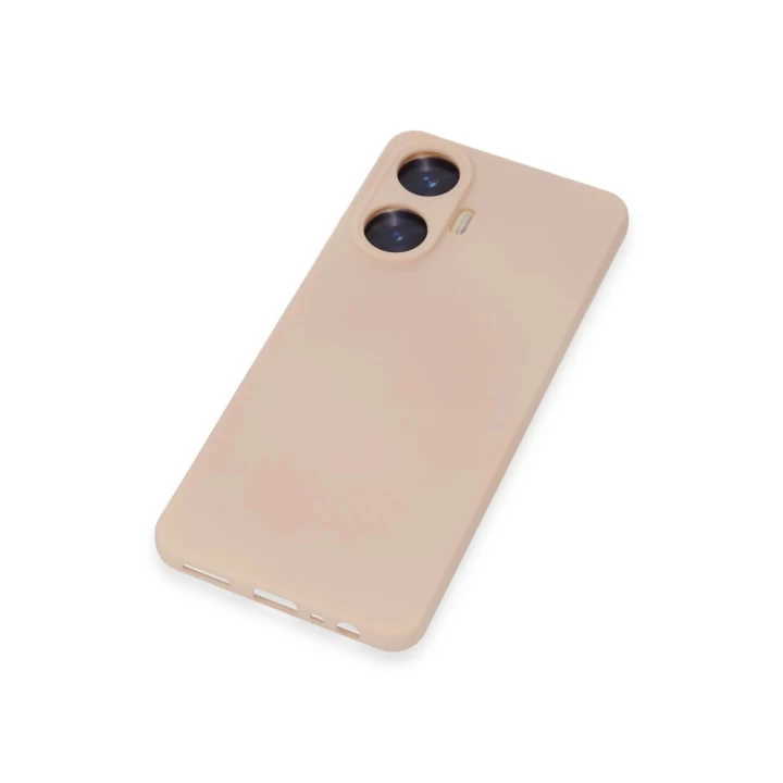 Realme C55 Kılıf Nano içi Kadife Silikon - Pudra