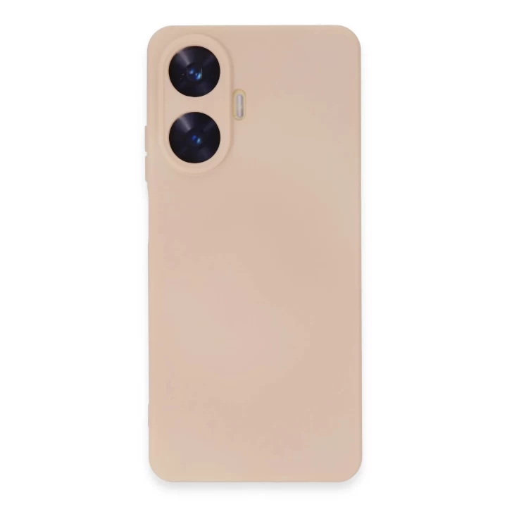 Realme C55 Kılıf Nano içi Kadife Silikon - Pudra