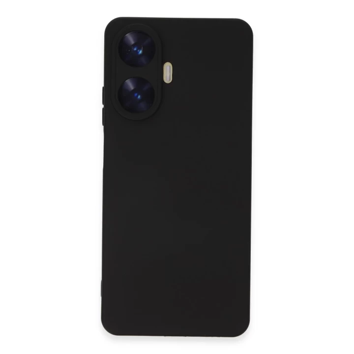 Realme C55 Kılıf Nano içi Kadife Silikon - Siyah
