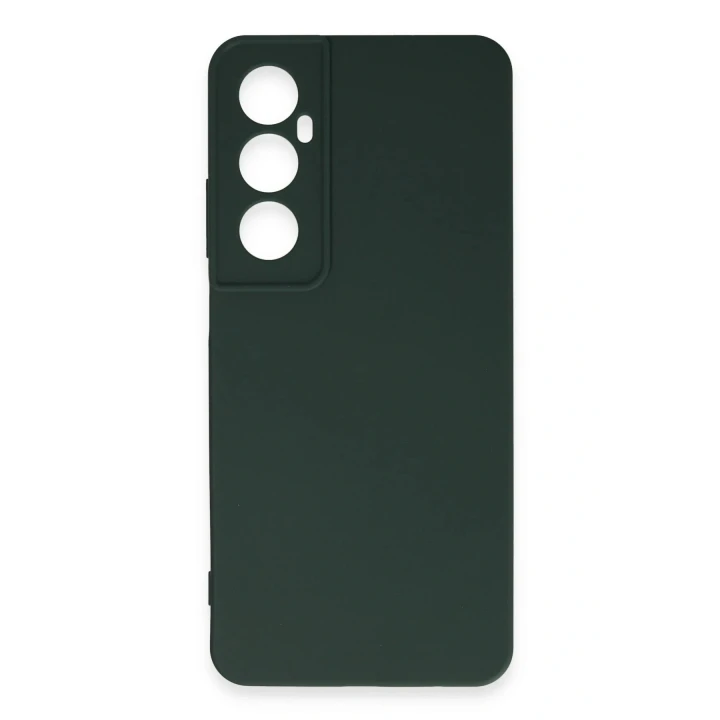 Realme C65 Kılıf First Silikon - Koyu Yeşil