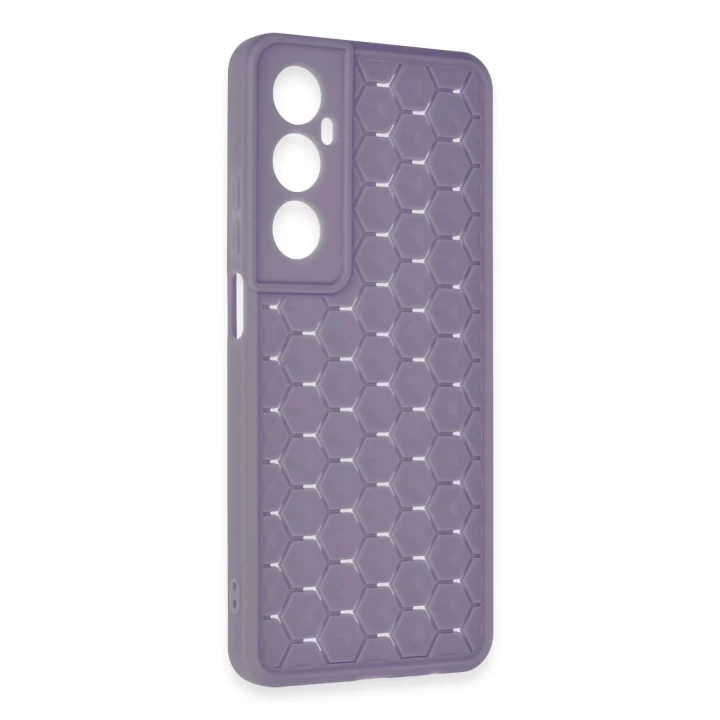 Realme C65 Kılıf Petek Silikon Kapak - Lila