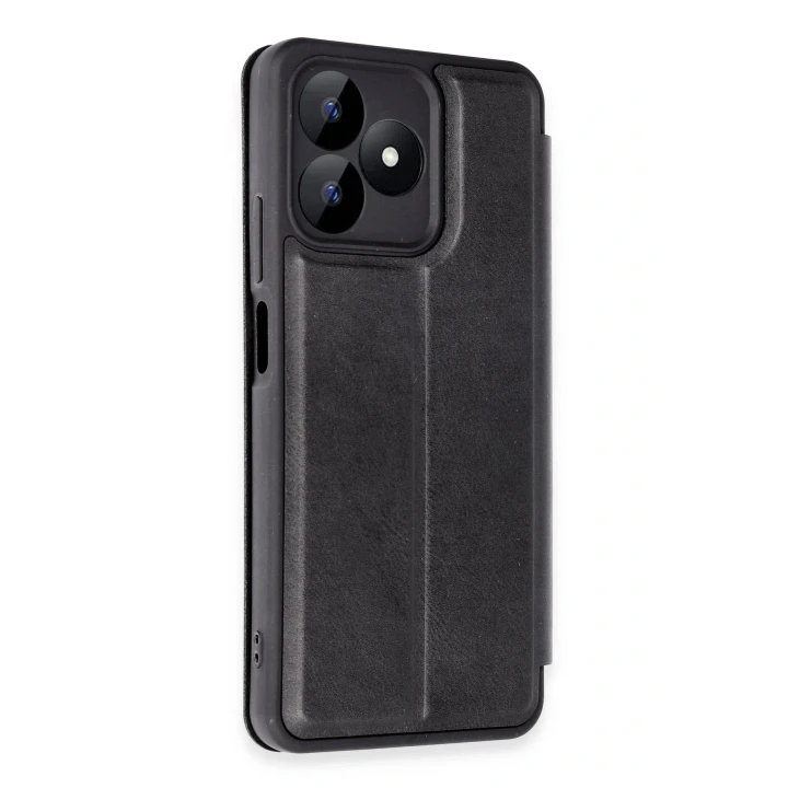 Realme Note 50 4G Kılıf Flip Cover - Siyah