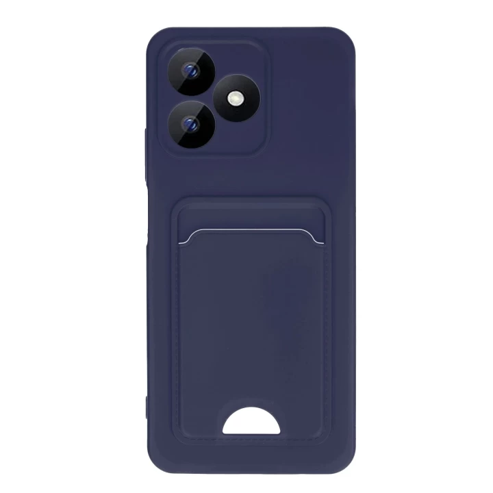 Realme Note 50 4G Kılıf Kelvin Kartvizitli Silikon - Lacivert
