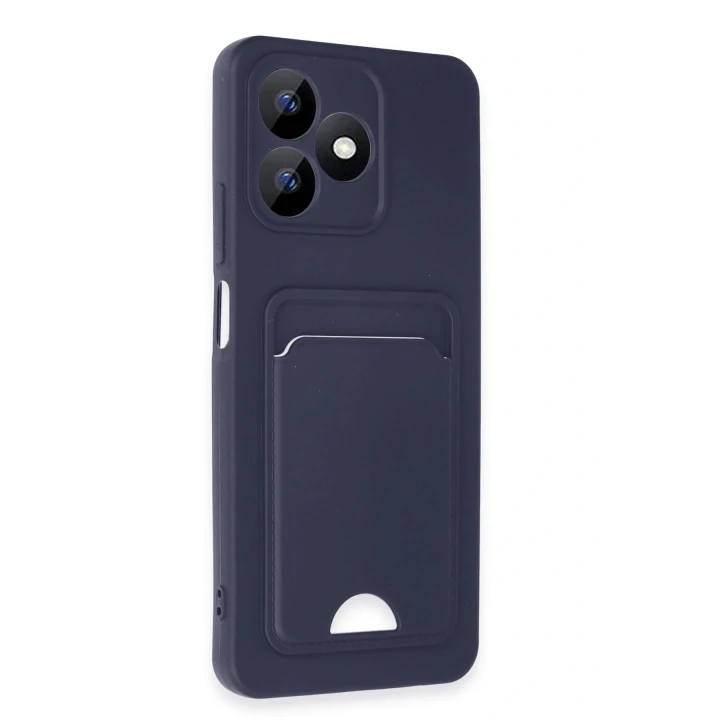 Realme Note 50 4G Kılıf Kelvin Kartvizitli Silikon - Lacivert