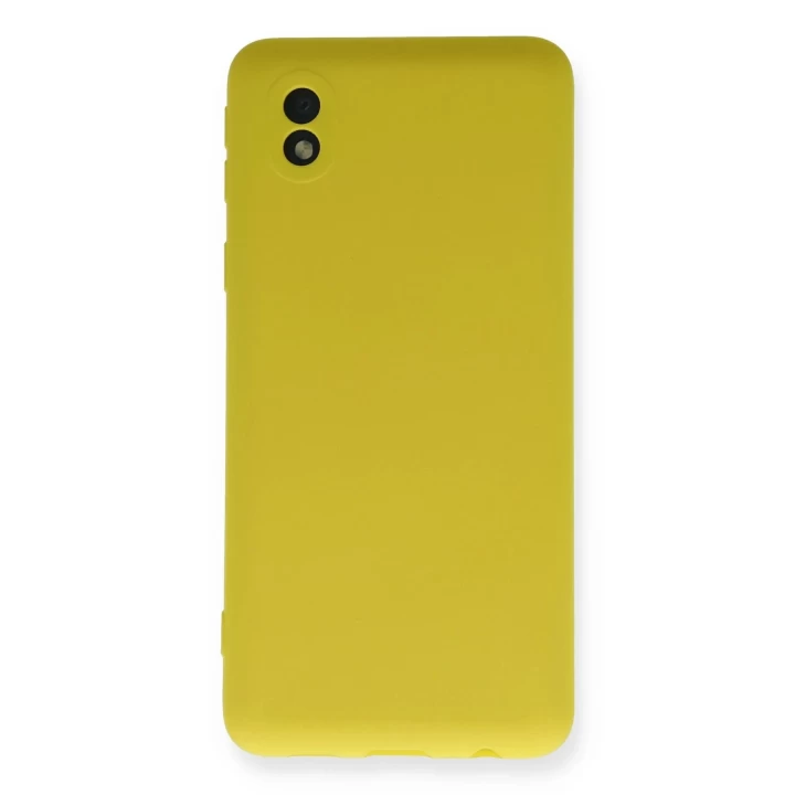 Samsung Galaxy A01 Core Kılıf Nano içi Kadife Silikon - Sarı