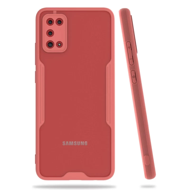 Samsung Galaxy A02S Kılıf Platin Silikon - Pembe