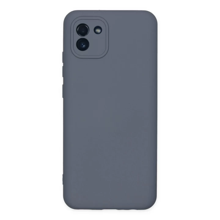 Samsung Galaxy A03 Kılıf Nano içi Kadife Silikon - Gri