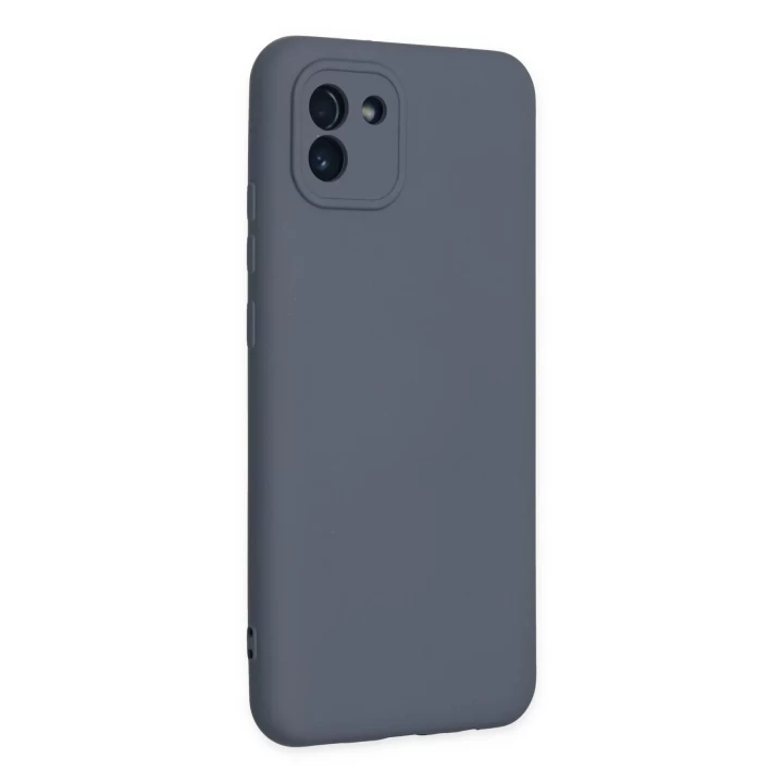 Samsung Galaxy A03 Kılıf Nano içi Kadife Silikon - Gri