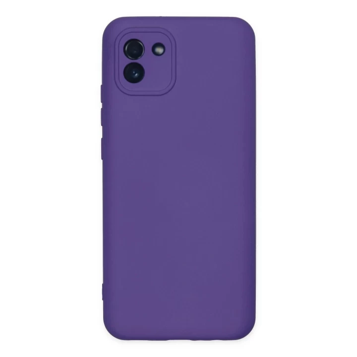 Samsung Galaxy A03 Kılıf Nano içi Kadife Silikon - Mor