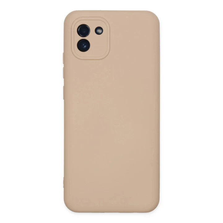Samsung Galaxy A03 Kılıf Nano içi Kadife Silikon - Pudra