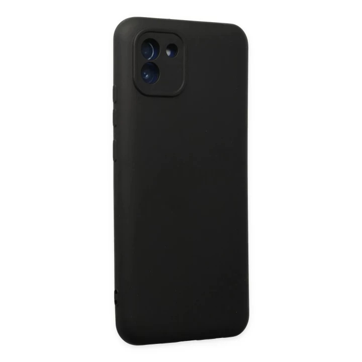 Samsung Galaxy A03 Kılıf Nano içi Kadife Silikon - Siyah