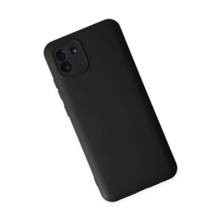 Samsung Galaxy A03 Kılıf Nano içi Kadife Silikon - Siyah