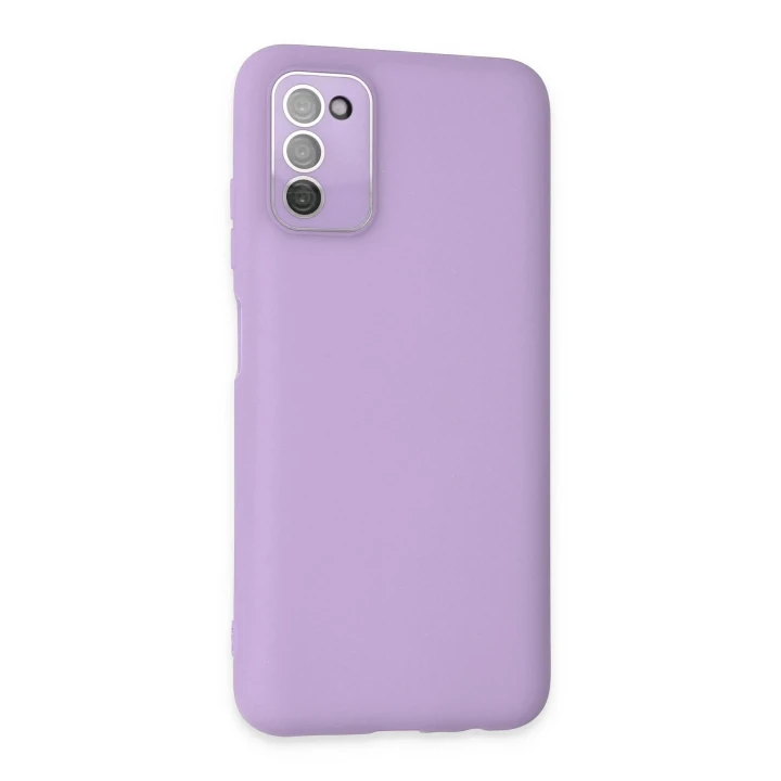 Samsung Galaxy A03S Kılıf Lansman Glass Kapak - Lila