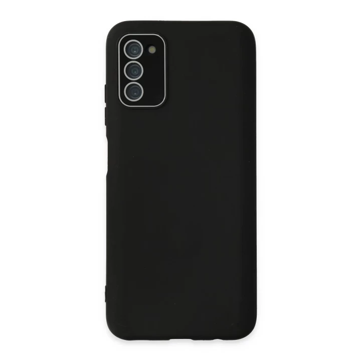 Samsung Galaxy A03S Kılıf Lansman Glass Kapak - Siyah