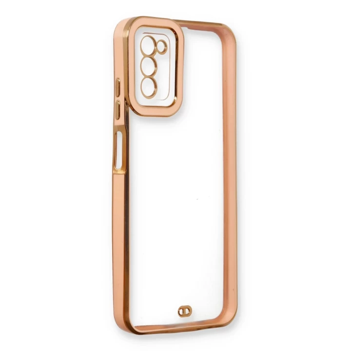 Samsung Galaxy A03S Kılıf Liva Lens Silikon - Rose