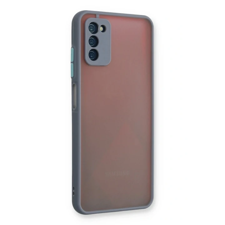 Samsung Galaxy A03S Kılıf Montreal Silikon Kapak - Gri