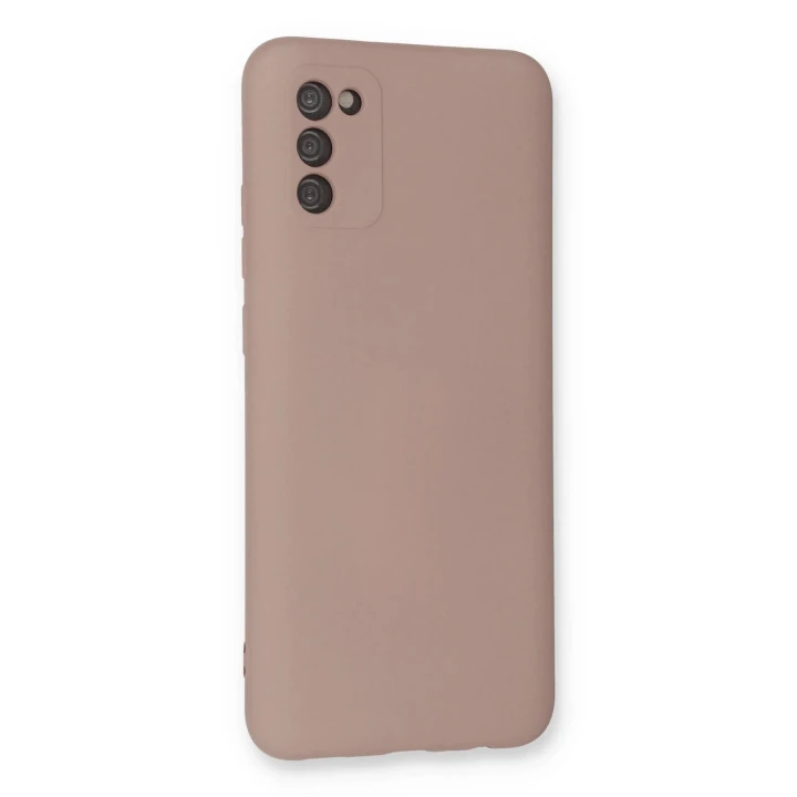 Samsung Galaxy A03S Kılıf Nano içi Kadife Silikon - Pudra