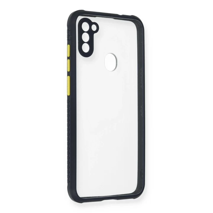 Samsung Galaxy A11 Kılıf Miami Şeffaf Silikon - Lacivert