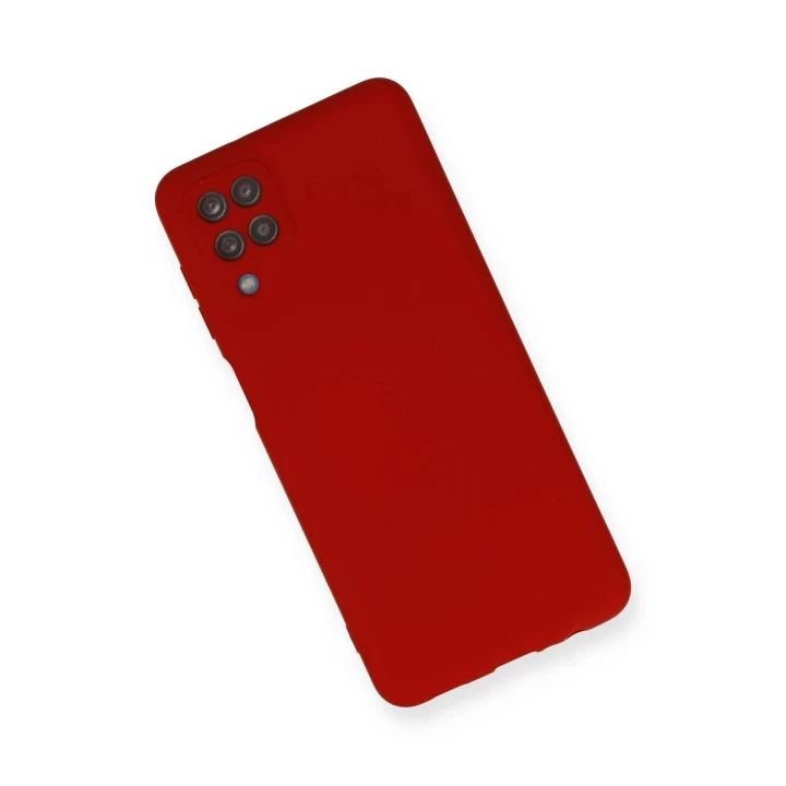 Samsung Galaxy A12 Kılıf Nano içi Kadife Silikon - Kırmızı