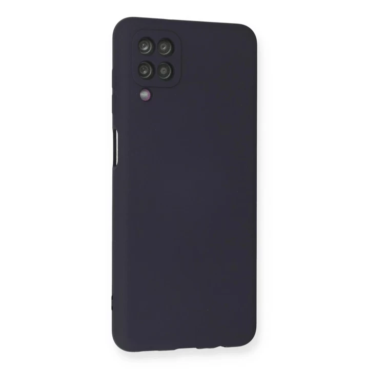 Samsung Galaxy A12 Kılıf Nano içi Kadife Silikon - Lacivert