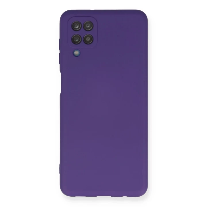 Samsung Galaxy A12 Kılıf Nano içi Kadife Silikon - Mor
