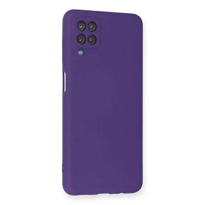 Samsung Galaxy A12 Kılıf Nano içi Kadife Silikon - Mor