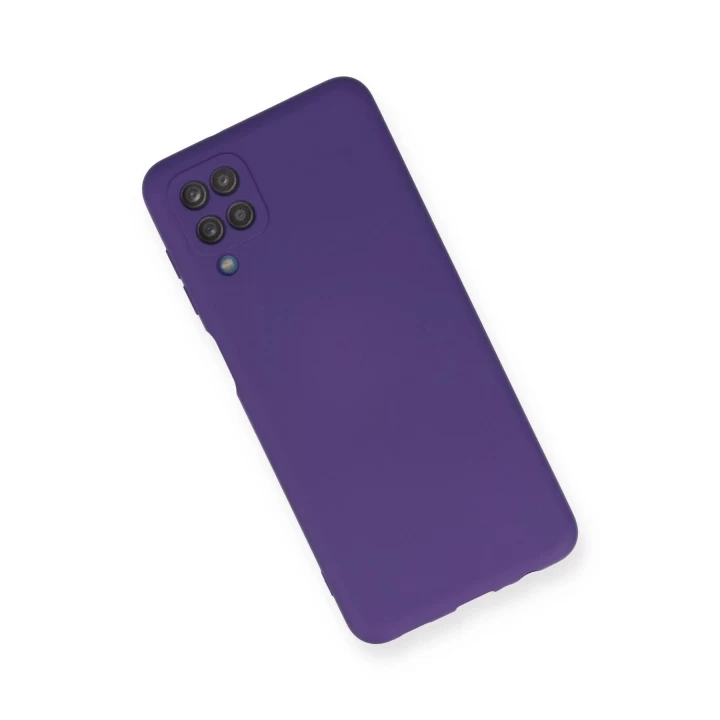 Samsung Galaxy A12 Kılıf Nano içi Kadife Silikon - Mor
