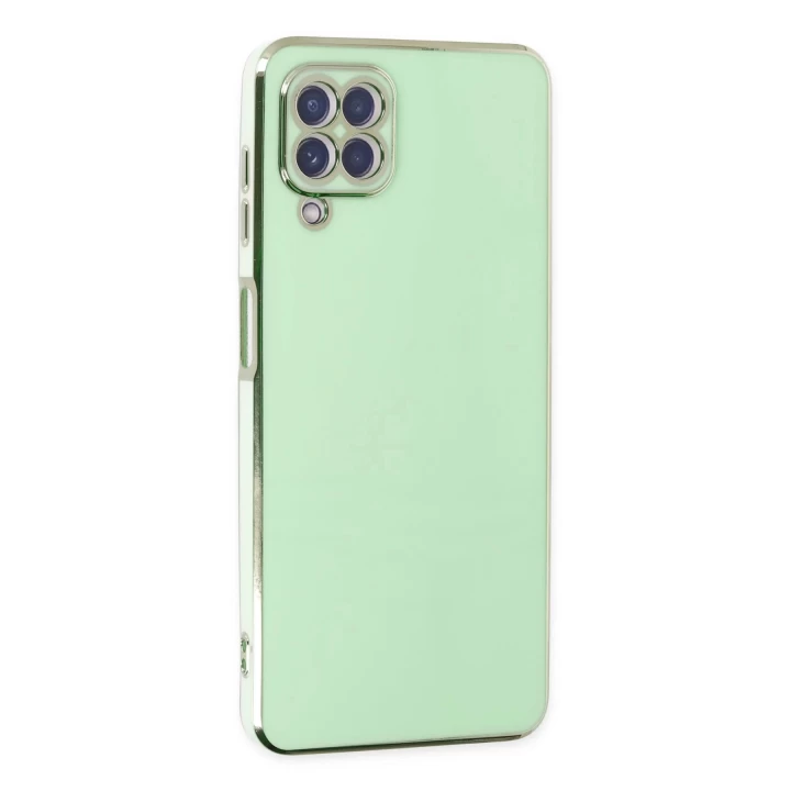 Samsung Galaxy A12 Kılıf Volet Silikon - Açık Yeşil
