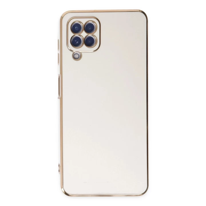 Samsung Galaxy A12 Kılıf Volet Silikon - Beyaz