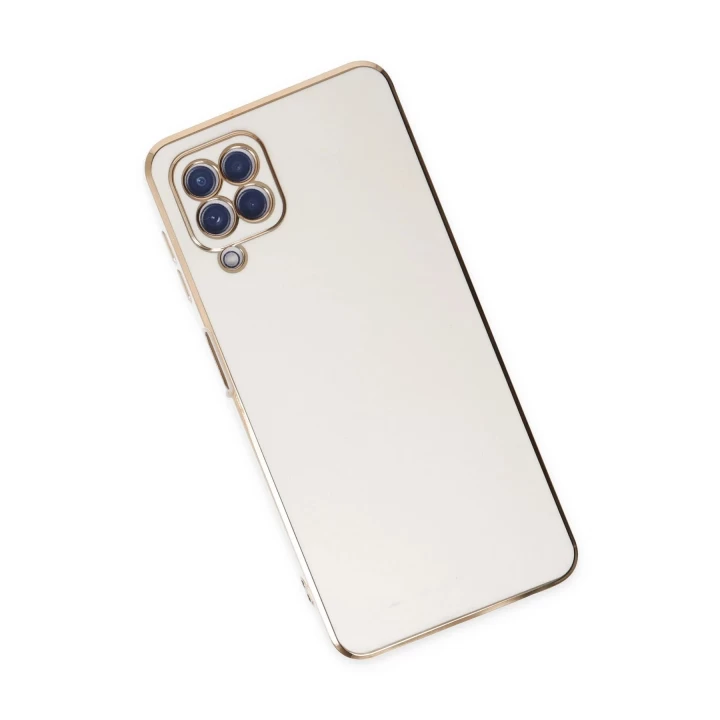 Samsung Galaxy A12 Kılıf Volet Silikon - Beyaz