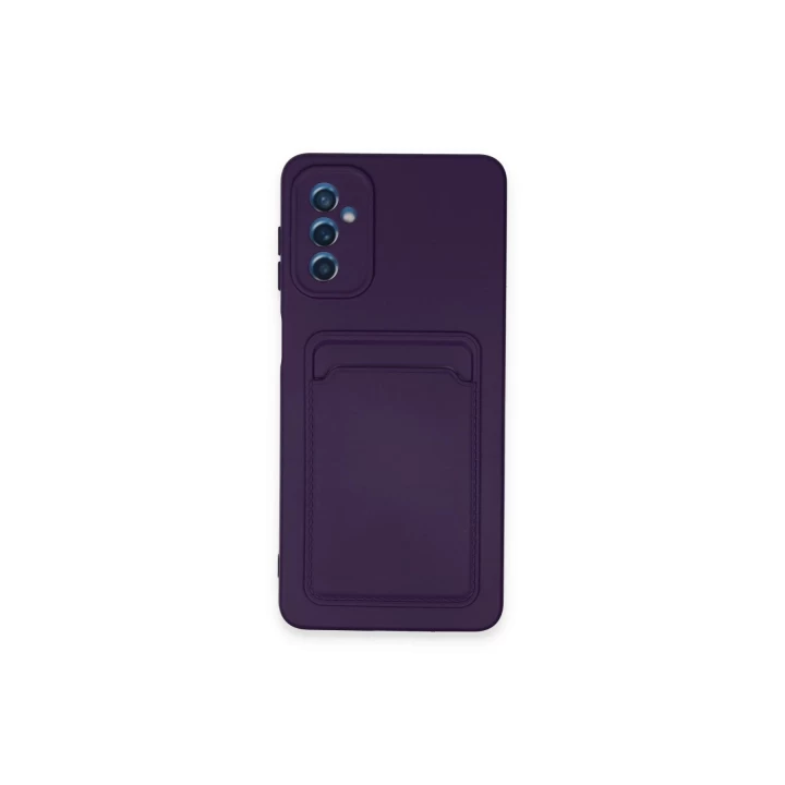 Samsung Galaxy A14 4G Kılıf Kelvin Kartvizitli Silikon - Derin Mor