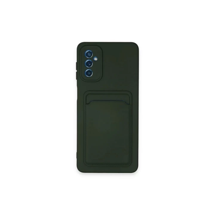Samsung Galaxy A14 4G Kılıf Kelvin Kartvizitli Silikon - Koyu Yeşil