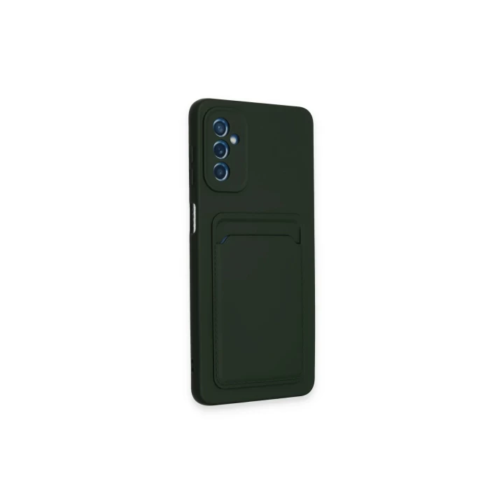 Samsung Galaxy A14 4G Kılıf Kelvin Kartvizitli Silikon - Koyu Yeşil