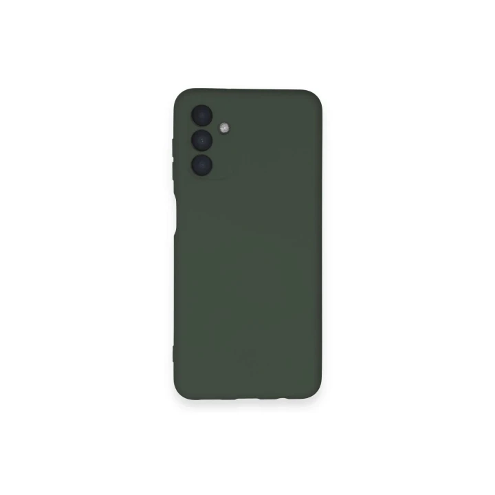 Samsung Galaxy A14 4G Kılıf Nano içi Kadife Silikon - Koyu Yeşil