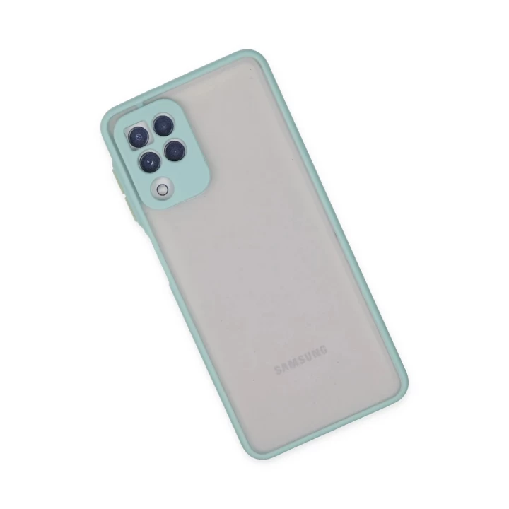 Samsung Galaxy A22 Kılıf Montreal Silikon Kapak - Turkuaz